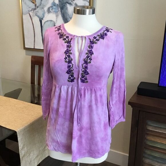 INCāBATIKĀ LILAāPURPLEāBLOUSEāSIZEāMEDIUM - Picture 4 of 7